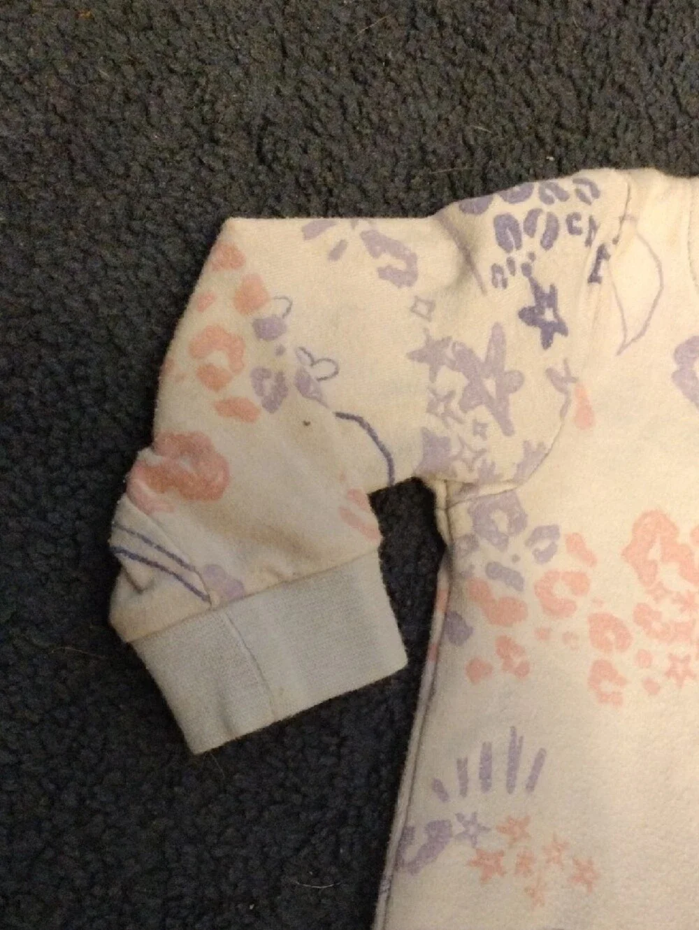 Nike Cream Footed One-Piece with Lavender and Peach Accents